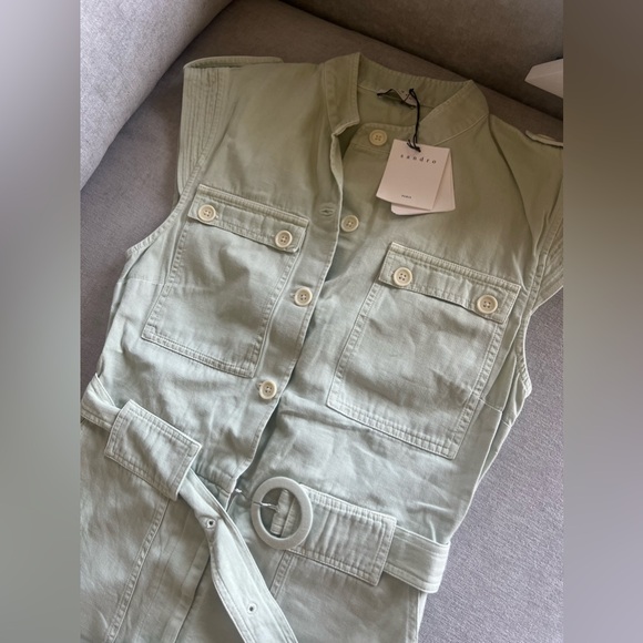 Sandro Belted Mint Color  Jumpsuit - Picture 4 of 4